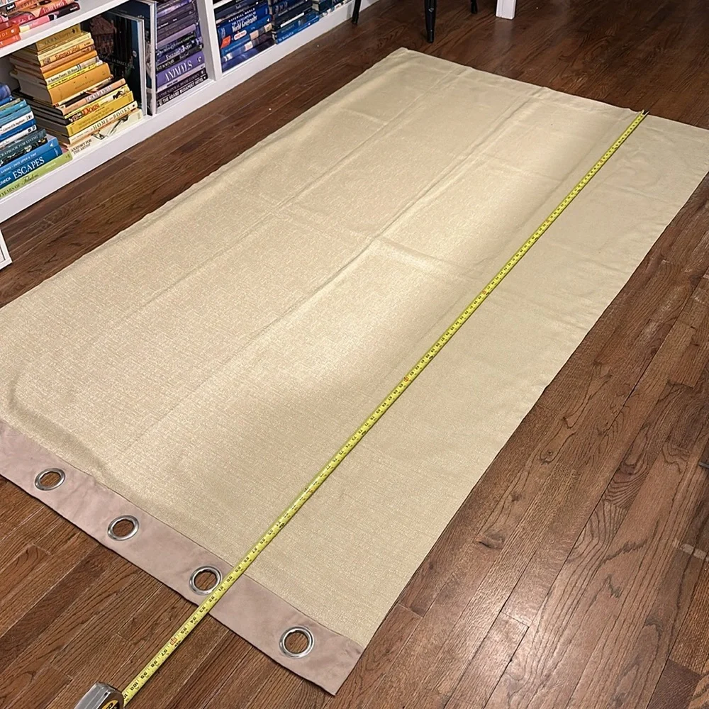 4 Crème color long curtains, big eyelets for curtain rod🤎🤎🤎